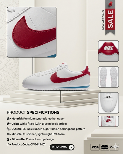 Nike Cortez White/Varsity Blue/Varsity
