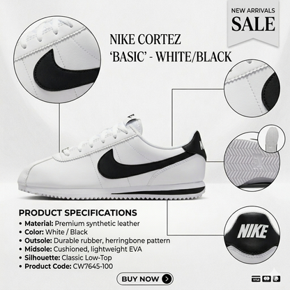 Nike Cortez White/Black