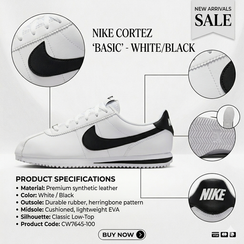 Nike Cortez White/Black