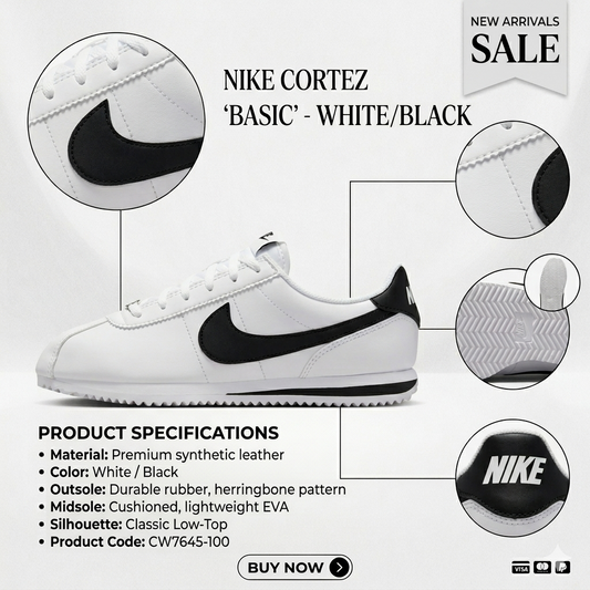 Nike Cortez White/Black