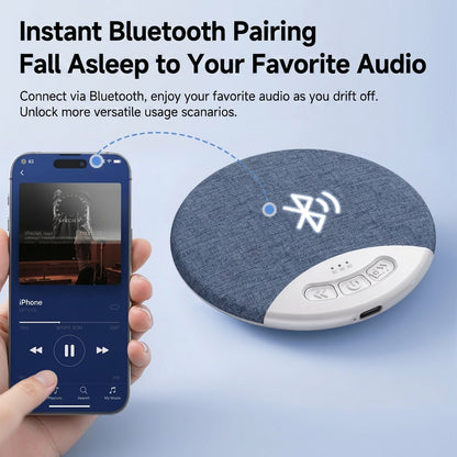 Sleep aid speaker placed next to the pillow, multi-functional Bluetooth speaker with white noise.