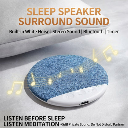 Sleep aid speaker placed next to the pillow, multi-functional Bluetooth speaker with white noise.