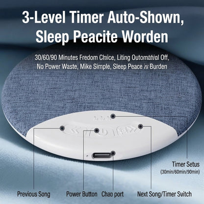Sleep aid speaker placed next to the pillow, multi-functional Bluetooth speaker with white noise.