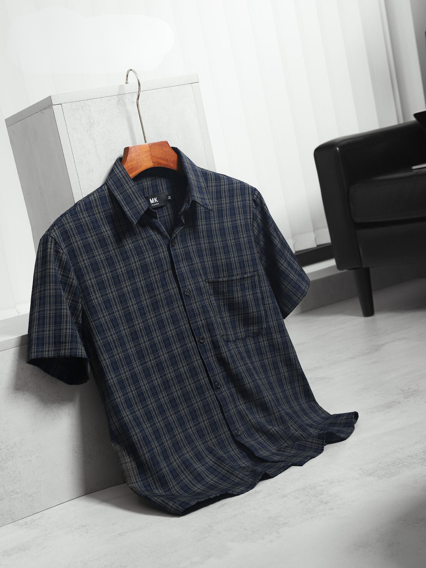 Navi men's plaid shirt