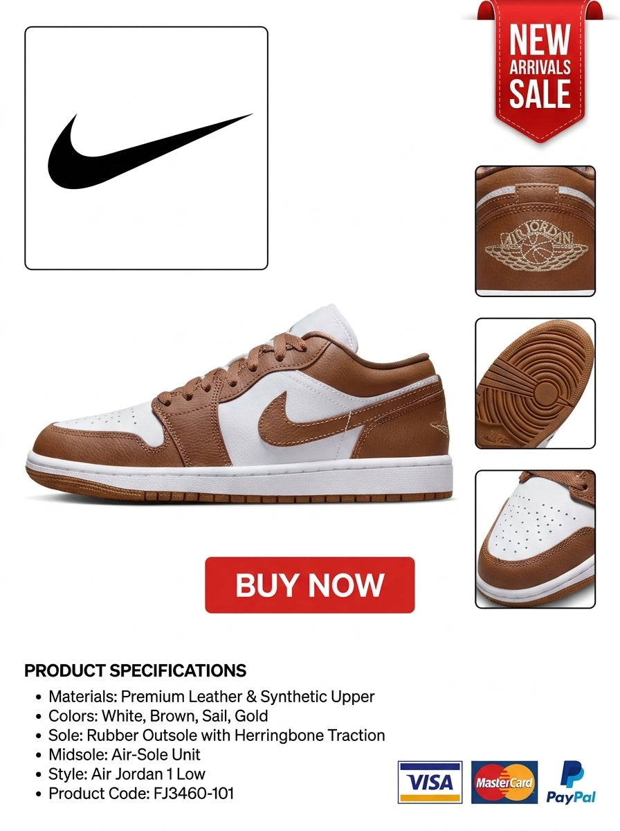 Air Jordan 1 Low Archaeo Brown/White