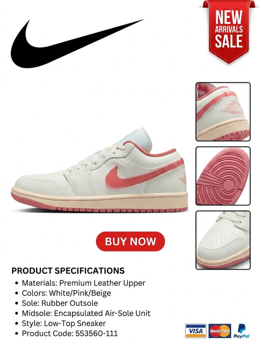 Air Jordan 1 Low Sail/Guava Ice/Pink Salt