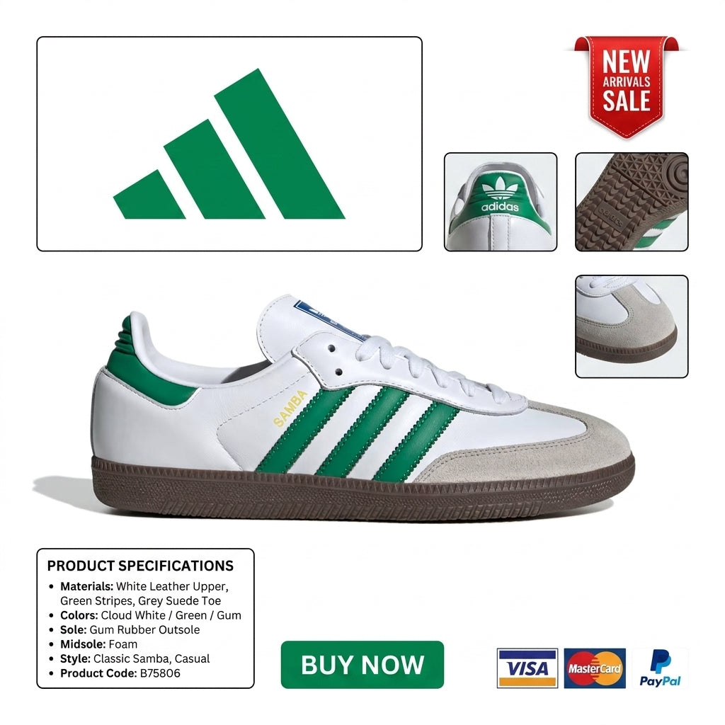 Samba OG Shoes Cloud White / Green / Supplier Colour