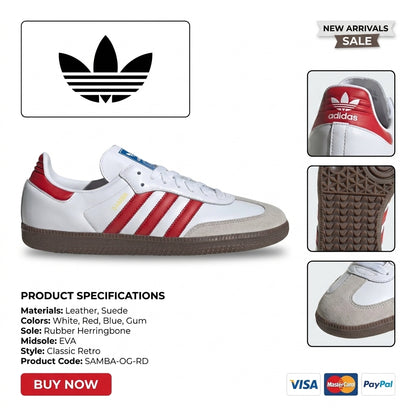 Samba OG Shoes Cloud White / Better Scarlet / Supplier Colour