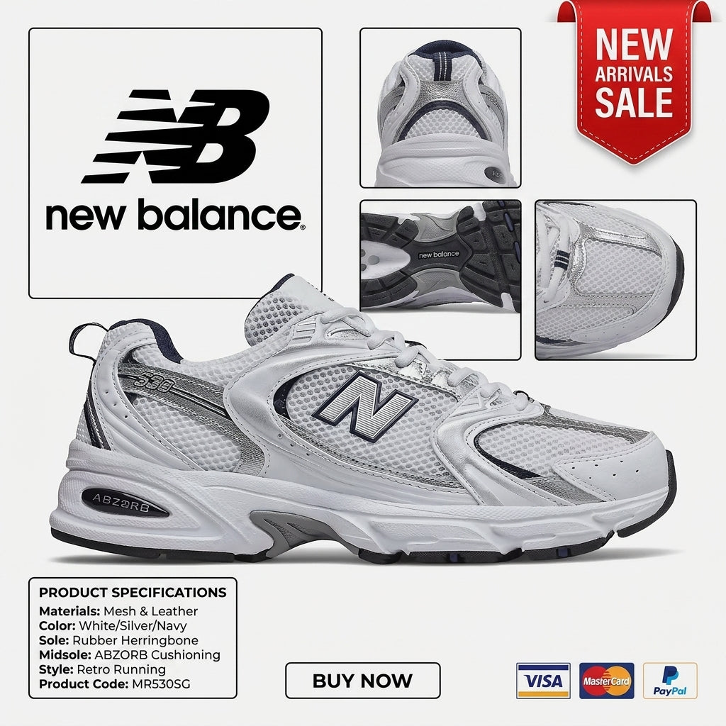New Balance 530 WHITE with NATURAL INDIGO