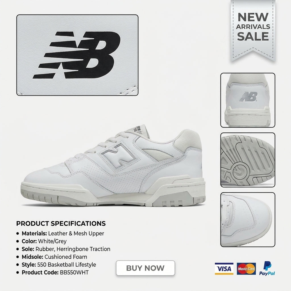 New Balance BB550 WHITE