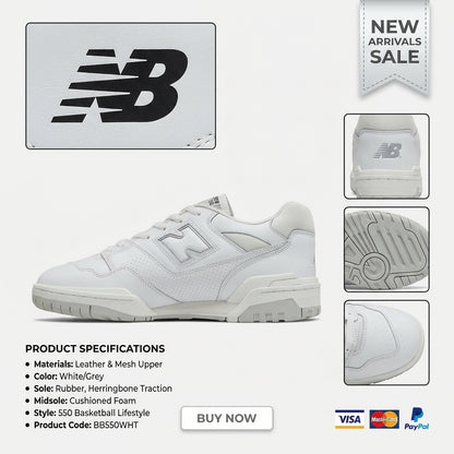 New Balance BB550 WHITE