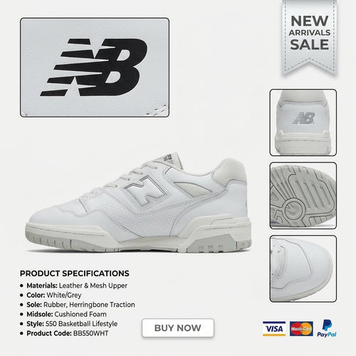 New Balance BB550 WHITE