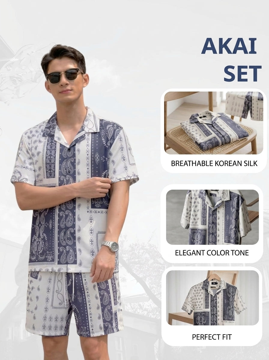 Akai Men's Silk Cuban Set
