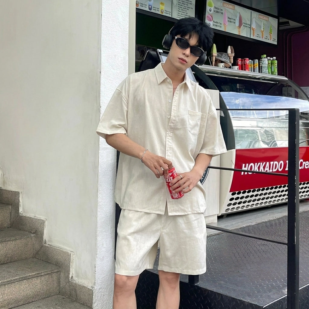 Men's summer linen set