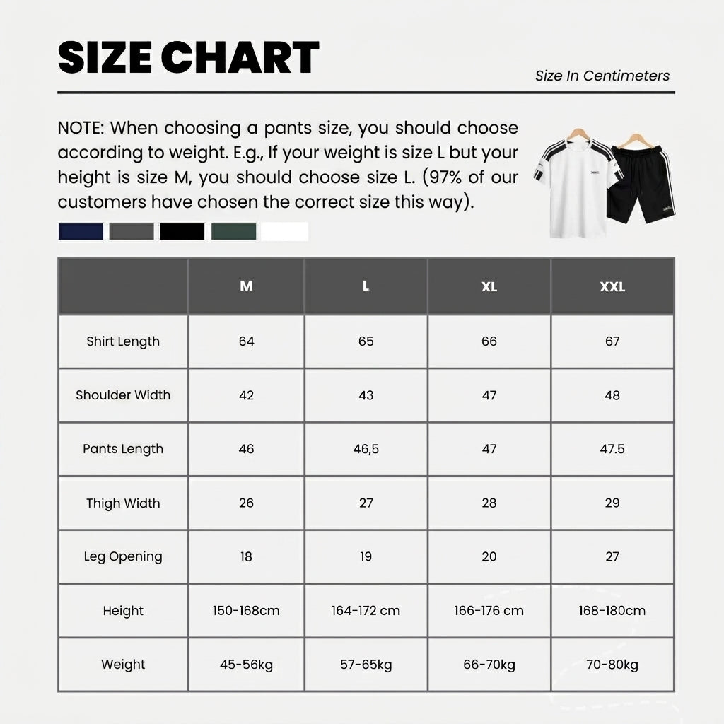 Coolmax Poly Men's Clothing Set