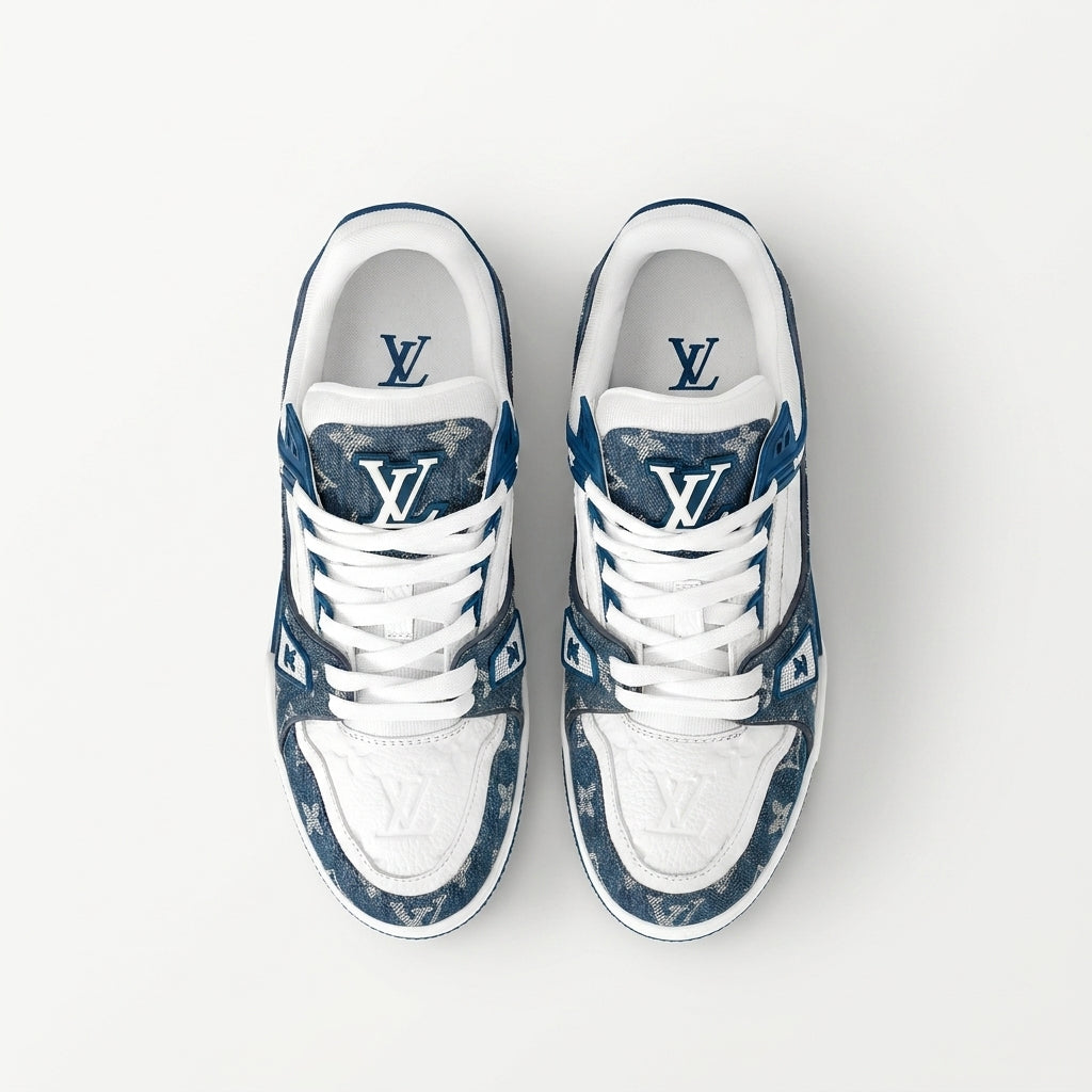 LV Trainer Sneaker Light Blue