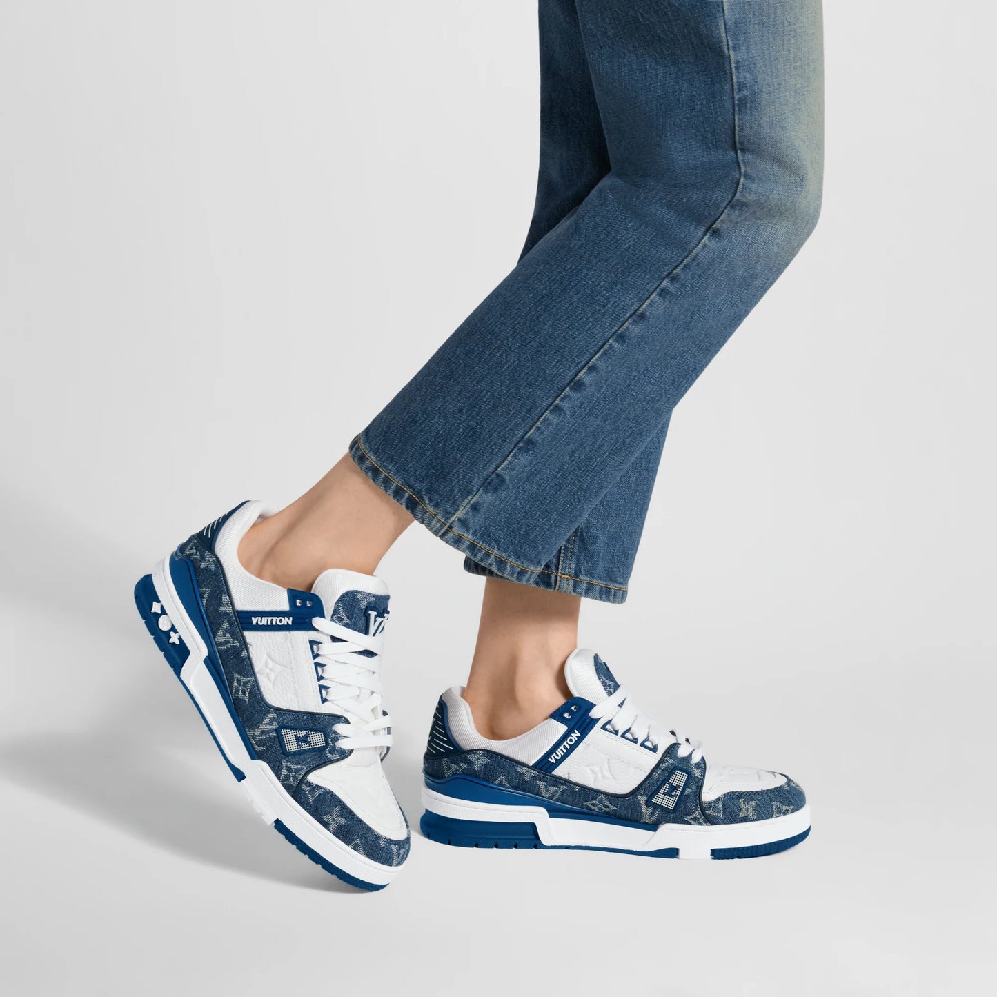 LV Trainer Sneaker Light Blue
