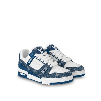 LV Trainer Sneaker Light Blue