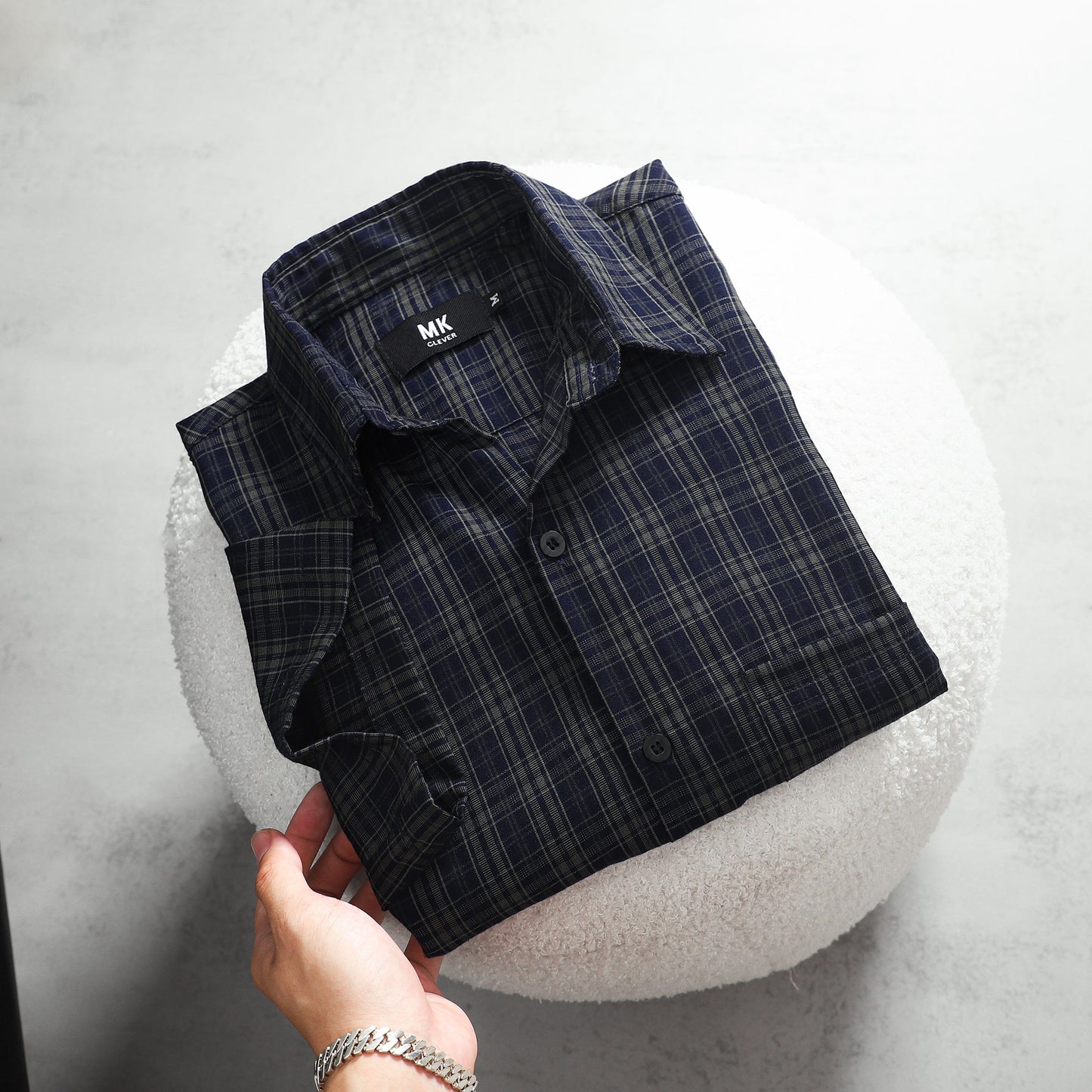 Navi men's plaid shirt